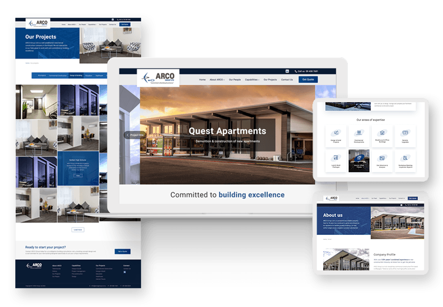 Zerdobenchollo created the website for construction company ARCO to present their services